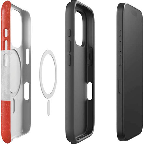 Distressed Austria Flag iPhone 16 Pro Max Magsafe Impact Case
